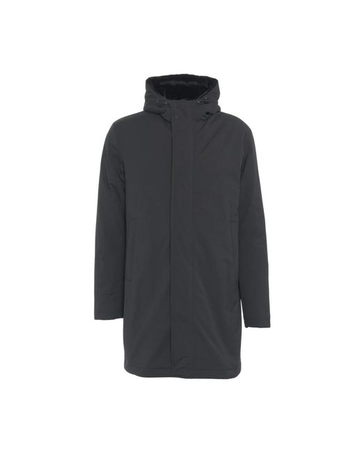 Herno Jassen ,Zwart ,Zwarte Parka Aw 25 in het Blue voor heren