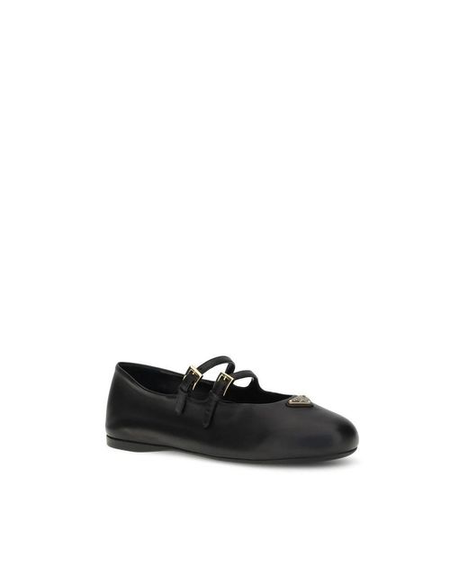 Prada Black Ballerinas