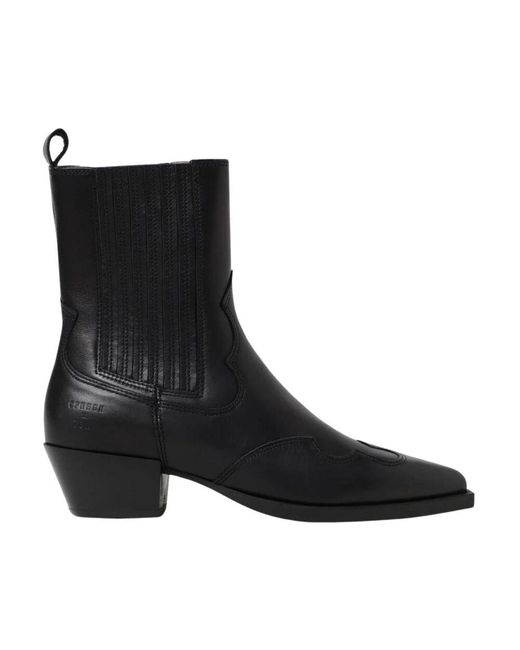 Copenhagen Shoes Black Schwarze Leder Stiefeletten