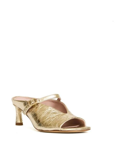 Halmanera Natural Heeled Mules