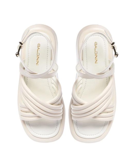 Baldinini White Flat Sandals