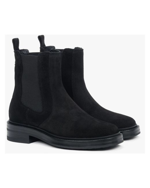 ESTRO Black Chelsea Boots