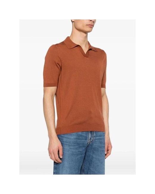 Tagliatore Brown Polo Shirts for men