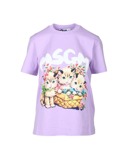 T-Shirts di MSGM in Purple