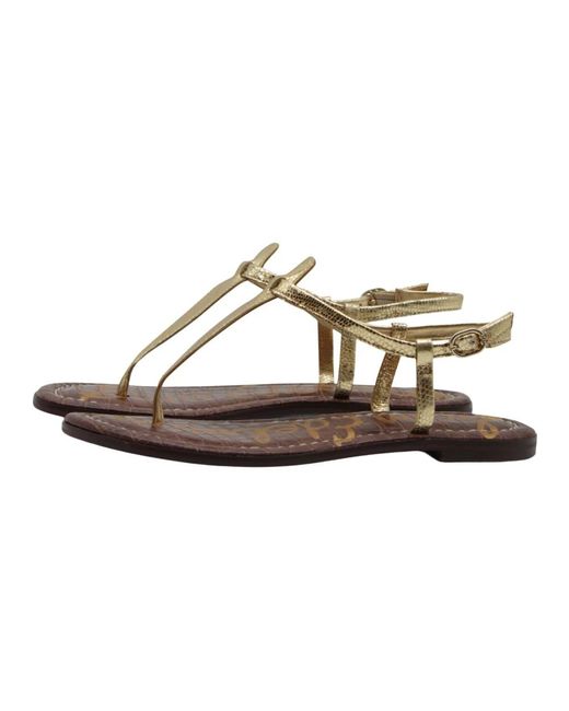 Flat sandali di Sam Edelman in Metallic
