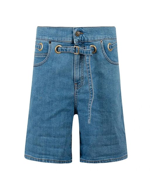 Philosophy Di Lorenzo Serafini Blue Denim Shorts