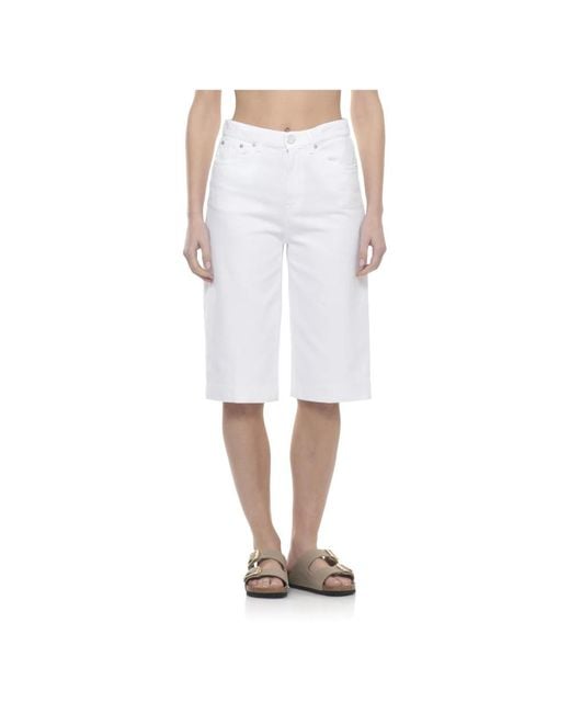 Dondup White Denim Shorts