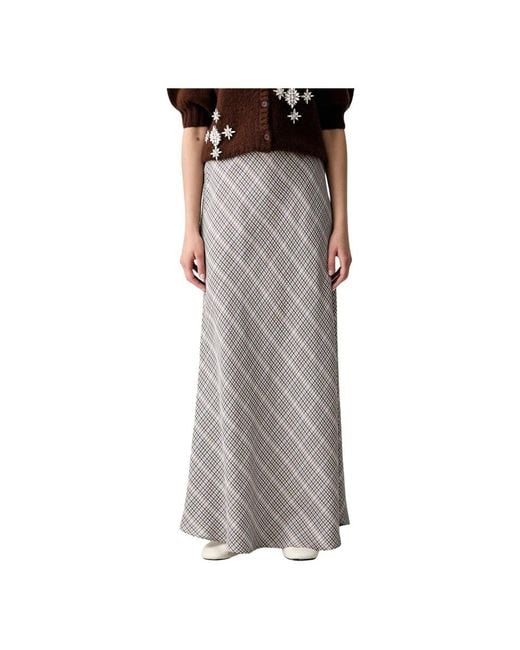Munthe Rokken ,Bardot Maxi Rok in het Gray