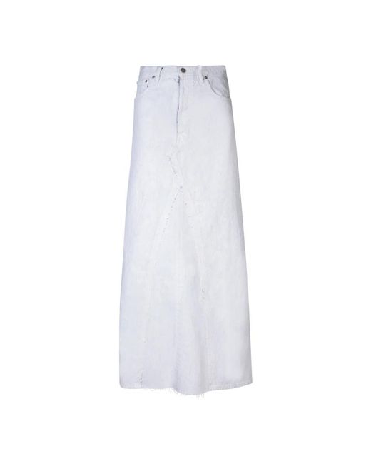 Maison Margiela White Denim Skirts