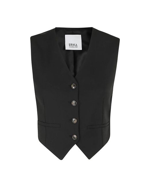 Erika Cavallini Semi Couture Black Waistcoats