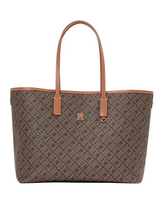 Tommy Hilfiger Brown Tote Bags