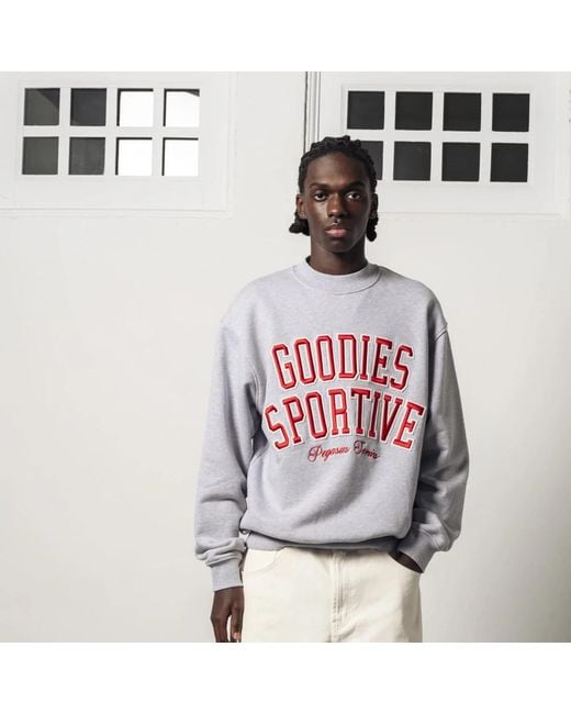 Goodies Sportive White Sweatshirts for men