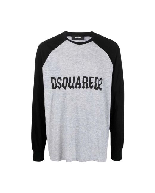 DSquared² Black Long Sleeve T-Shirts for men