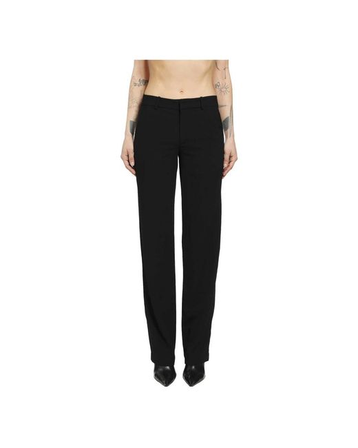 Yehuafan Black Straight Trousers