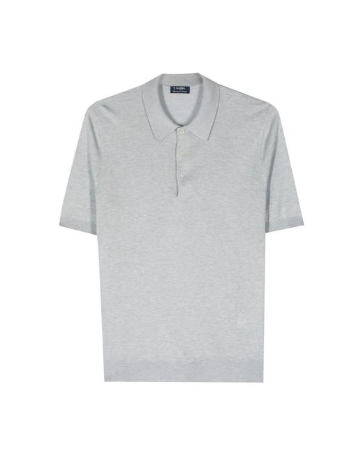 Barba Napoli Gray Polo Shirts for men