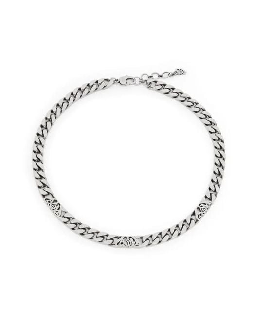Alexander McQueen Metallic Necklaces for men