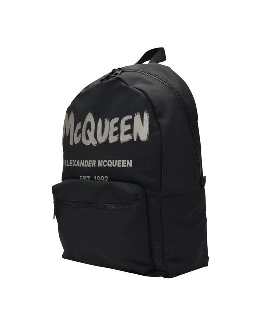 Alexander McQueen Black Backpacks