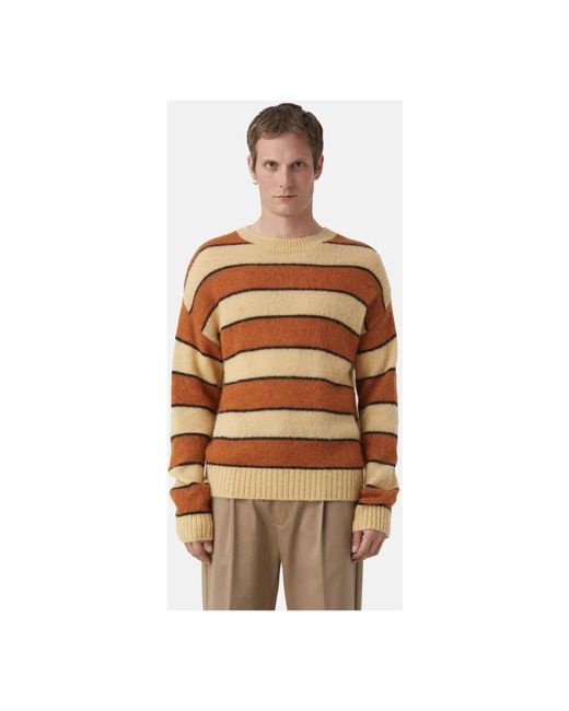 Closed Brown Round-Neck Knitwear for men