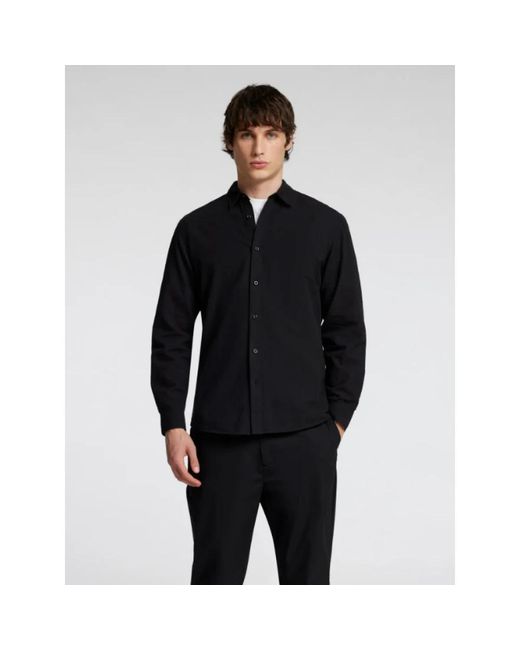 SELECTED Overhemden ,Zwart ,Katoen Zwarte Slim-Fit Zonoverhemd in het Black voor heren
