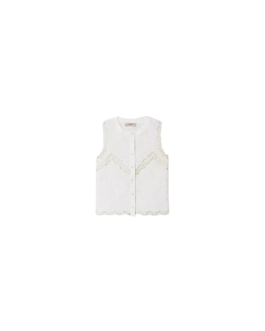 Twinset White Sleeveless Tops