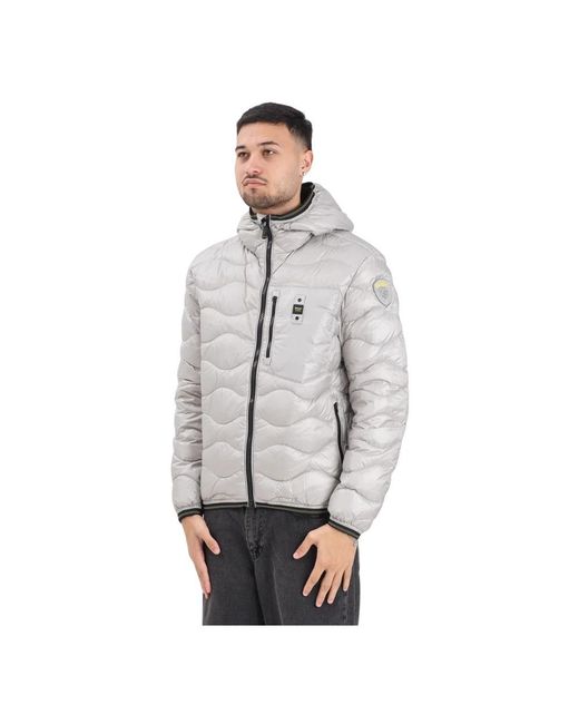 Down Jackets Blauer de hombre de color Gray