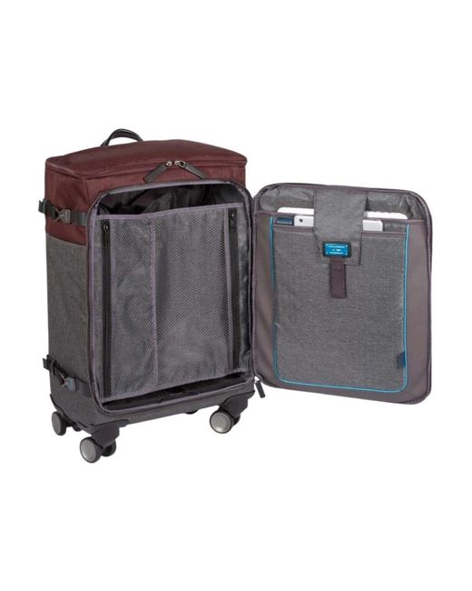Piquadro Purple Roter Business-Trolley Mit Tsa-Schloss