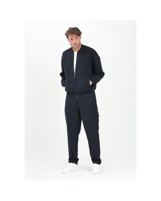 ARMANI EXCHANGE Blue Straight Trousers for men