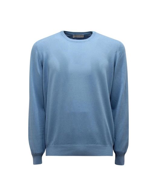Gran Sasso Blue Round-Neck Knitwear for men