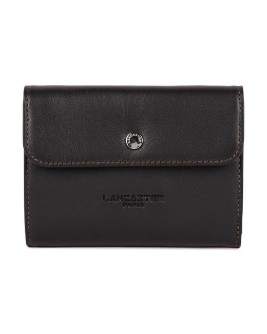 Lancaster Accessoires ,Zwart ,Leer Portefeuille Soft Pm in het Black
