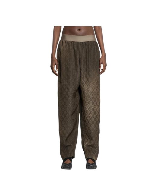 Uma Wang Green Wide Trousers