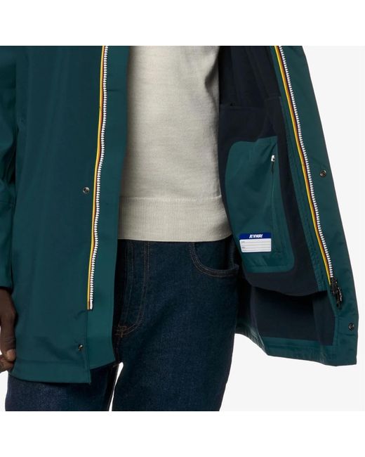 K-Way Green Rain Jackets for men