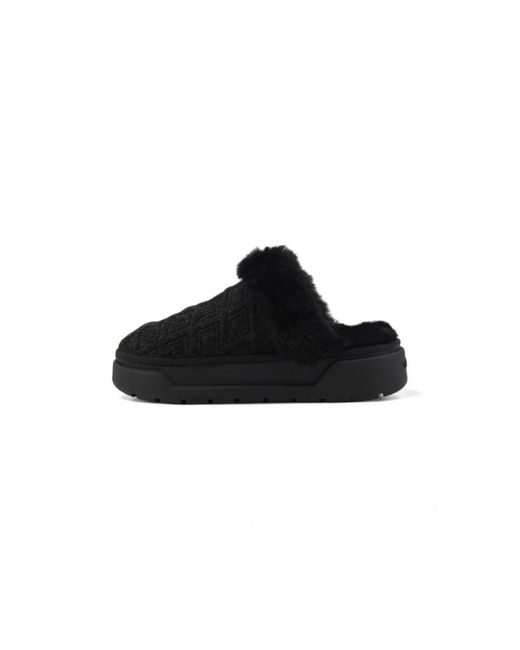 Guess Schoenen ,Zwart ,Leer Unika Slide in het Black