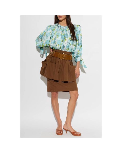Chloé Brown Short Skirts