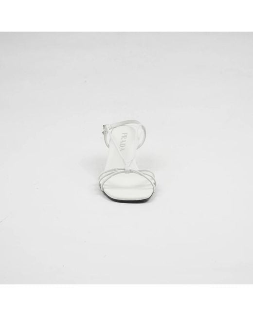 Prada White High Heel Sandals