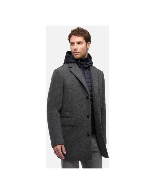 Geox Black Single-Breasted Coats for men