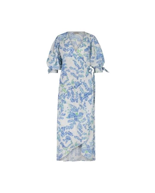 FABIENNE CHAPOT Kleedjes ,Blauw ,Chic Hannah Midi Jurk in het Blue