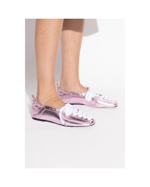Ganni Pink Ballerina Shoes