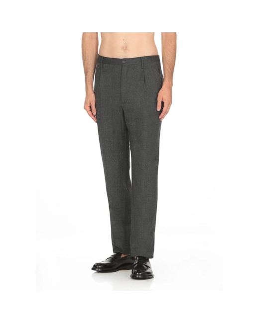 Incotex Dunkelgraue Wollhose Mit Taschen in Gray für Herren