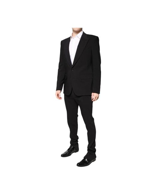 Dolce & Gabbana Black Single Breasted Suits for men