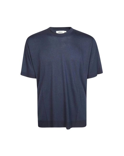 Altea Blue Round-Neck Knitwear for men