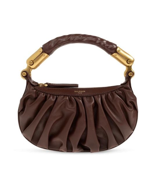 Balmain Brown Ébène Mini Bag