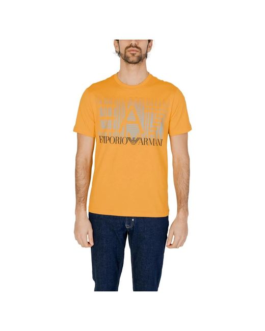 EA7 Orange T-Shirts for men