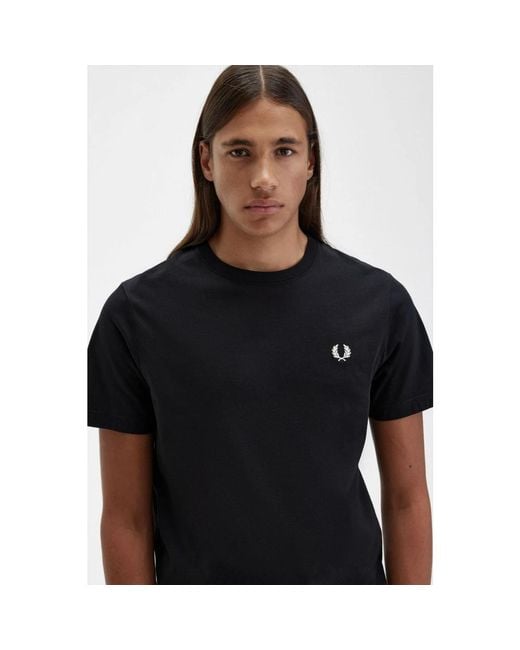 Fred Perry Black T-Shirts for men