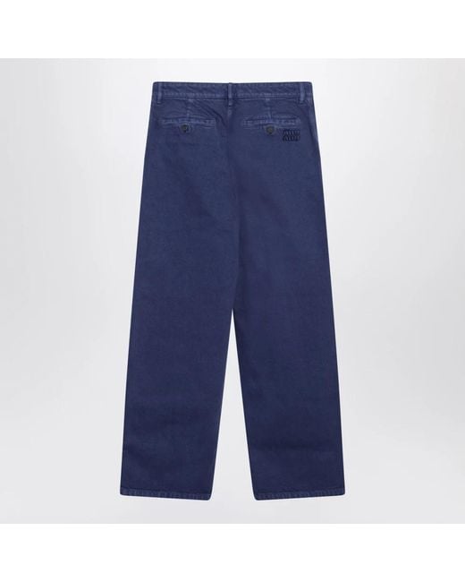 Miu Miu Blue Wide Trousers