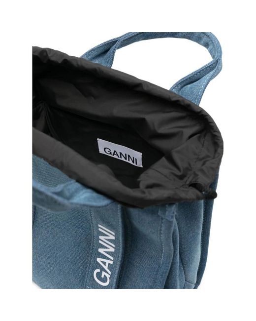 Ganni Blue Tote Bags