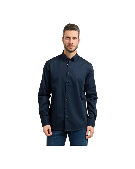 Bugatti Blue Casual Shirts for men