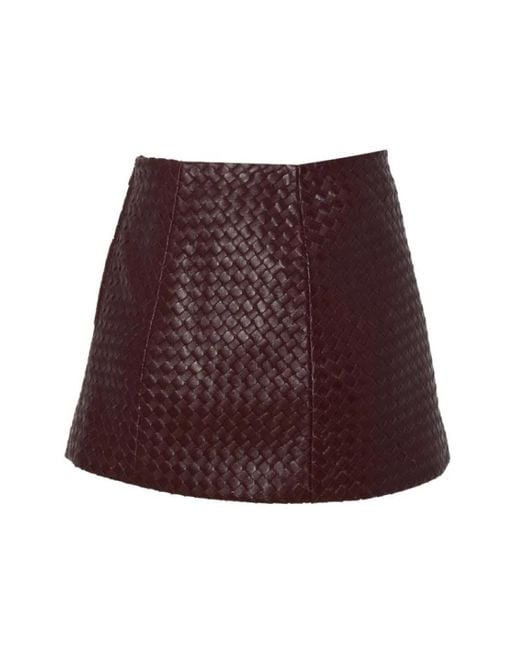 Manokhi Purple Leather Skirts