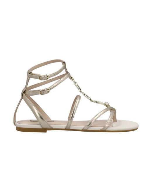 Liu Jo Metallic Flat Sandals