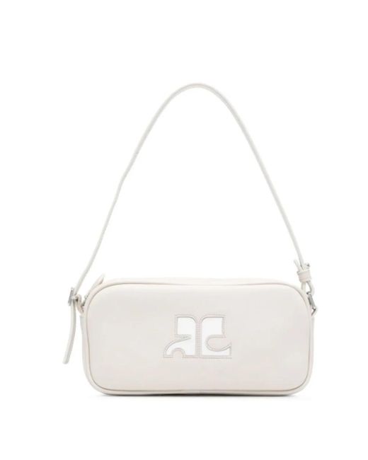 Courreges Shoulder Bags in het White