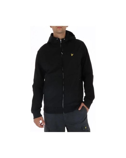 Lyle & Scott Black Zip-Throughs for men